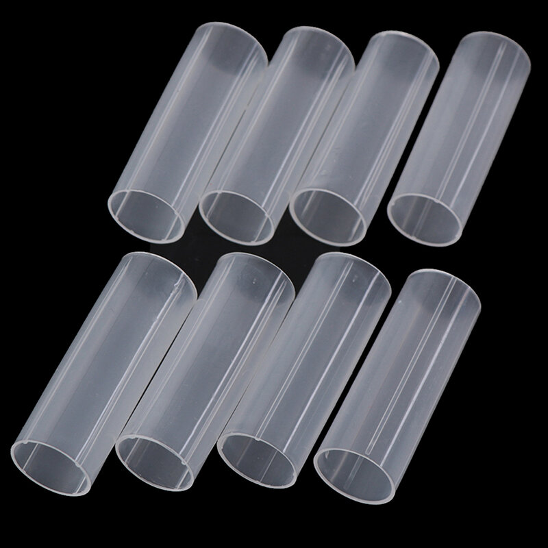 8 buah 6cm plastik 18650 hingga 26650 konverter baterai tabung Adaptor sarung pemegang Adaptor Casing untuk Senter LED obor