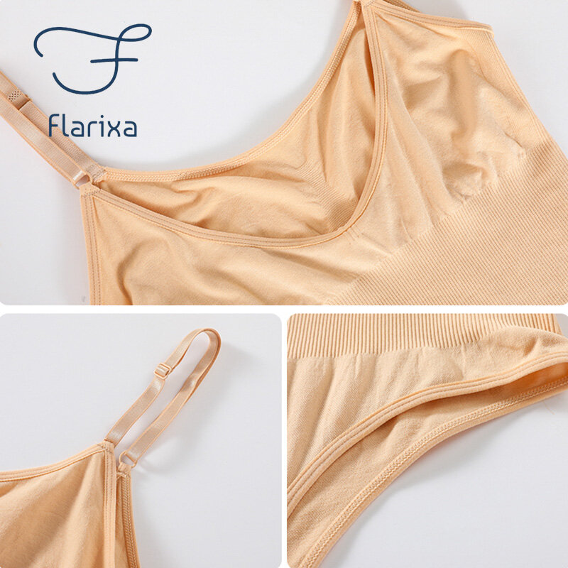 Flarixa บอดี้สูทขนาดใหญ่พิเศษสำหรับผู้หญิงชุดชั้นในกระชับสัดส่วนแบบเปิดเป้าจั้มสูทสูทสายเดี่ยวไร้รอยต่อ S-XXXL กระชับสัดส่วนหลังคลอด