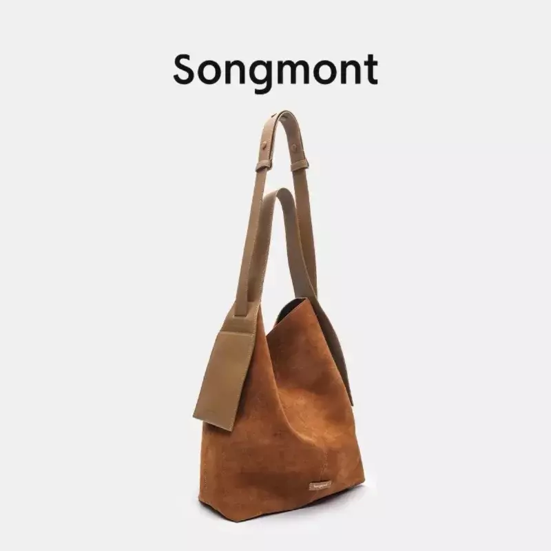 Songmont Ear Tote Bag Large  designer bag New Women's Large Silhouette Light Backpack Commuter One Shoulder Crossbody Bag