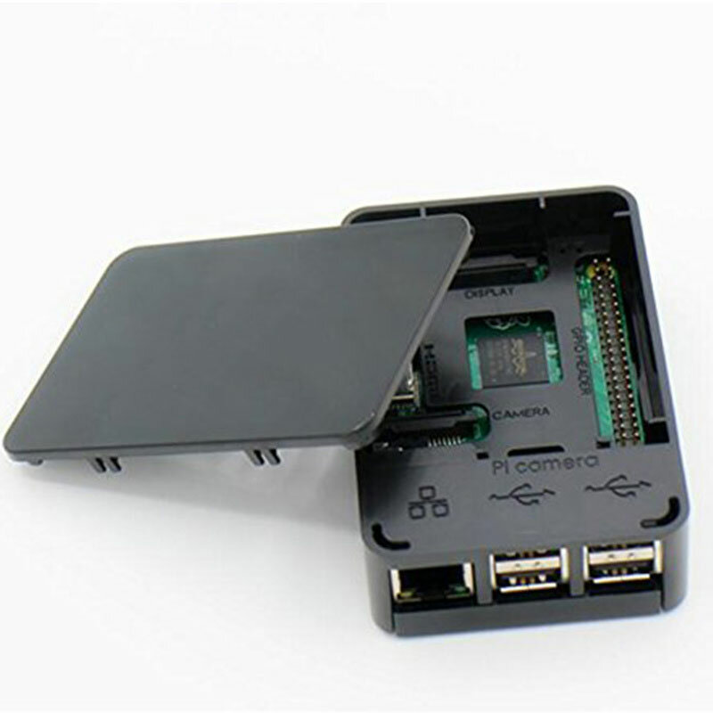 For Raspberry Pi3 Model B+ ABS Case Enclosure Cover Box Shell with Aluminum Heatsink for Raspberry Pi 3 Model B + Plus,PI 3 / 2