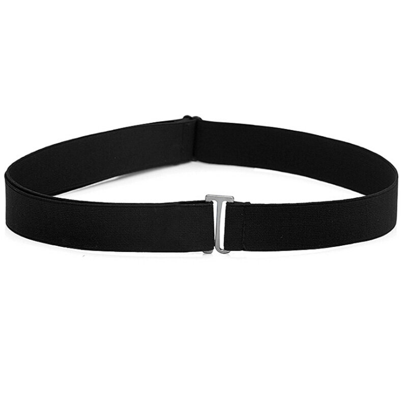Women Invisible Belt Buckle Plastic Comfortable Elastic Belt For Women Men Adjustable Web Belt For Jeans
