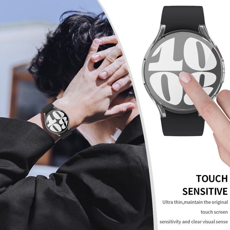Чехол для Samsung Galaxy Watch 6 40 мм 44 мм экран протектор мягкий TPU все вокруг защитный чехол для Samsung Galaxy Watch 6 классический 47 мм 43 мм аксессуары для часов чехол