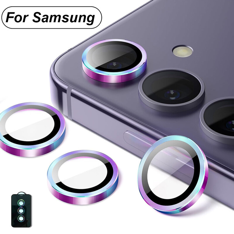 Tapa Protectora de cámara de anillo de aleación de aluminio para Samsung Galaxy A05 S A05S 9D, funda de lente de vidrio templado para Galaxy A05S 4G, 6,7 pulgadas