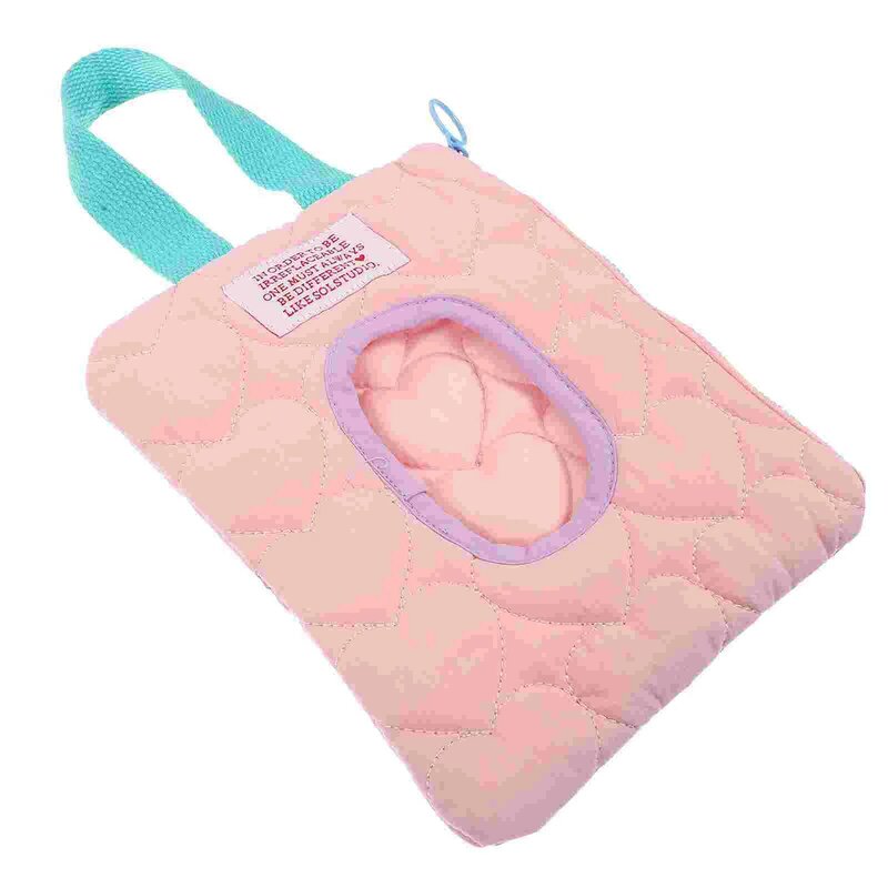 Toalhetes molhados pendurados saco para bebês, recipiente titular, bolsa de algodão