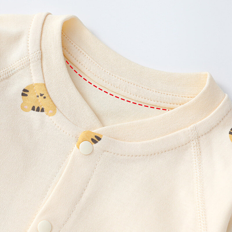 生まれたばかりの赤ちゃんのための綿のジャンプスーツ,長袖のクマのパターンを持つ男の子と女の子のための秋の服,0〜18m