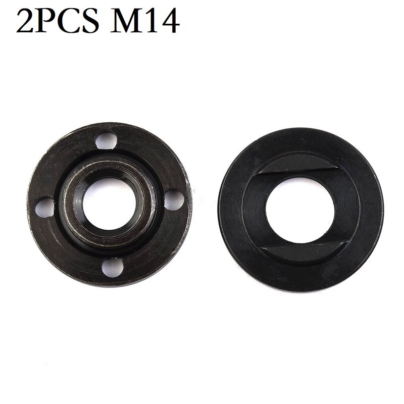 2pcs Flange Nut Set Tools M14 For 14mm Spindle Thread Angle Grinder Inner Outer Flange Nut Power Tool Accessories High Quality