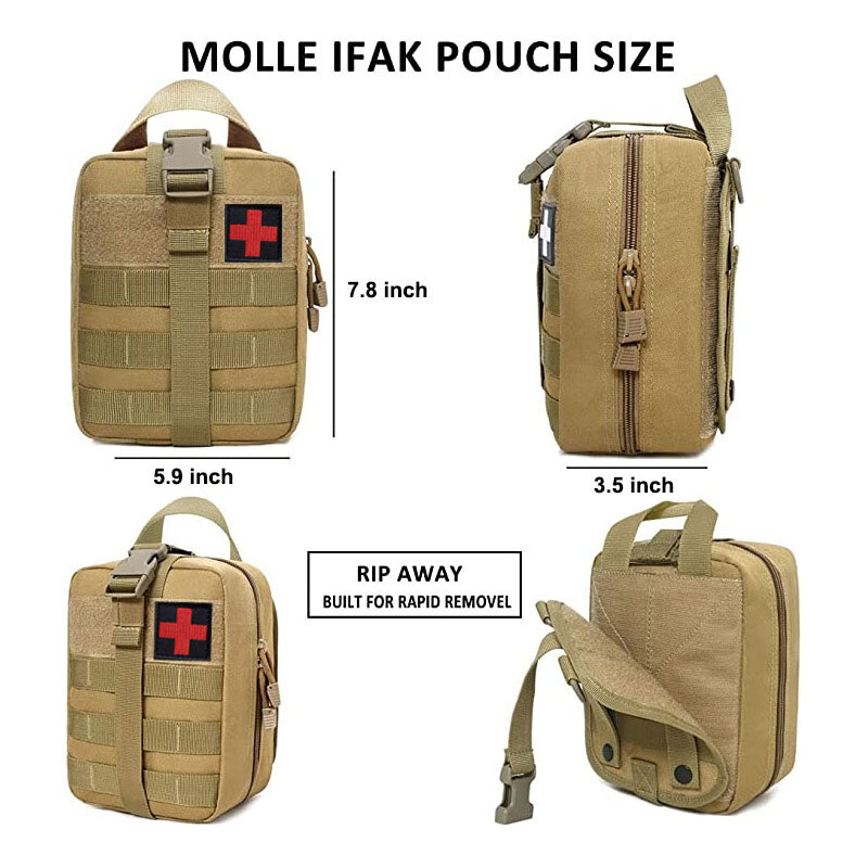 Kit de primeros auxilios de supervivencia EMT Molle, bolsa Oxford impermeable, paquete de cintura táctica, equipo de Camping, escalada al aire libre, bolsa segura