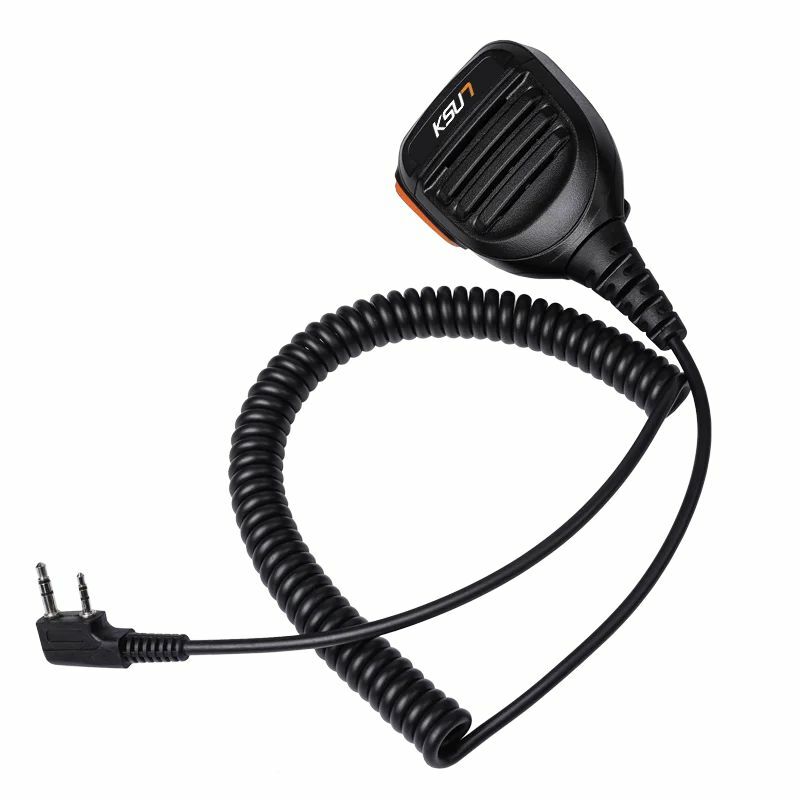 IP55 Waterproof Microphone Dual PTT Shoulder Speaker Dual Hole For KSUN Keedwood Baofeng Walkie Talkie Mic rophone  KM20