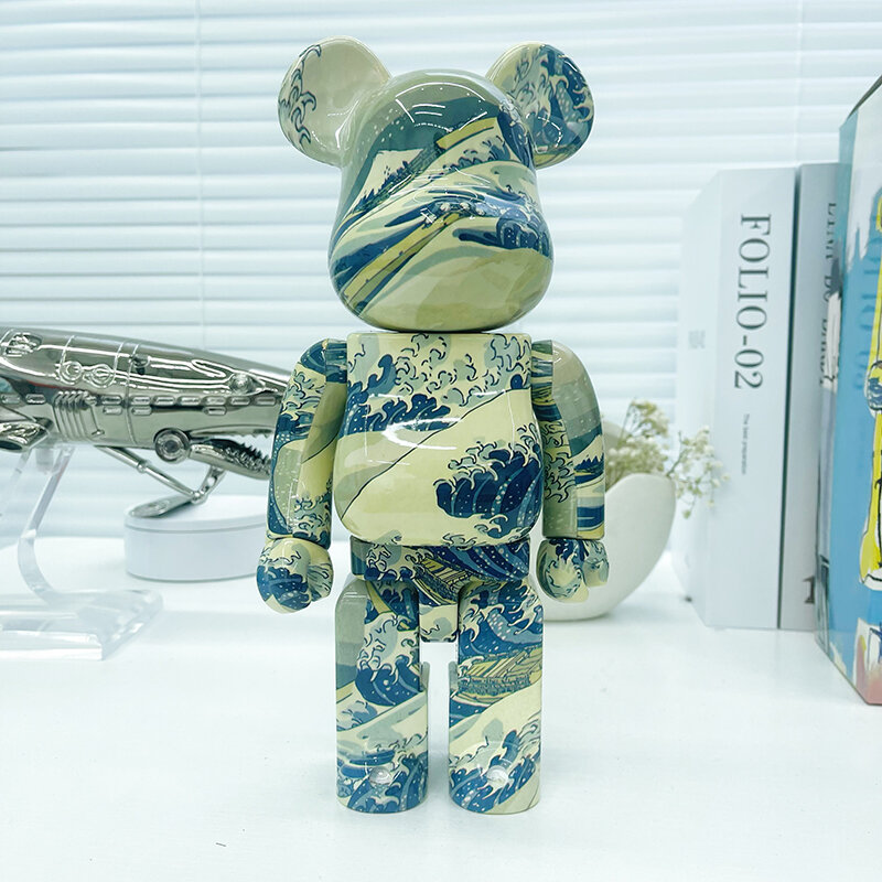 베어브릭 조각 폭력적인 곰 조각상, 럭셔리 아트 피규어, 가정 장식 장식, 동물 현대 장식, 생일 선물, 400%, 28cm