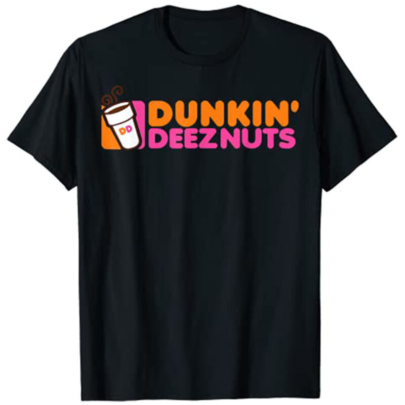 Футболка Dunkin deeznut с изображением орехов, эстетическая одежда, футболки с графическим рисунком, топы