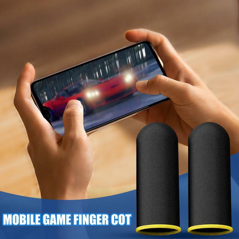 Fundas de dedos para juego 2, cubiertas de dedos transpirables de fibra de carbono, portátiles, para mejorar la respuesta táctil, cómodas, piezas