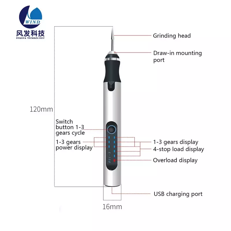 Electric Grinder Hand Tools Rotary Tool Engraving Pen Mini Drill Wireless Polisher 3.6v Usb Cordless Woodworking For Jewelry