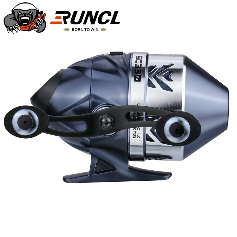 Runcl-Brutus 낚시 릴, 4.0:1 기어비 7 + 1 볼 베어링 최대 8kg 드래그 낚시 코일 스핀캐스트 어린이/초보자에게 적합