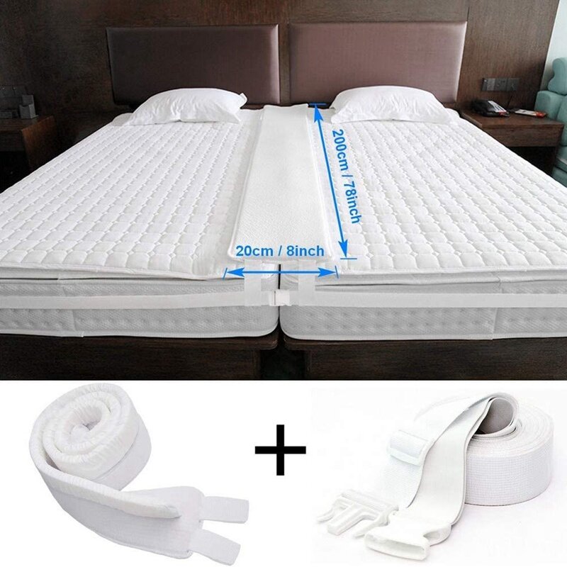 침대 브리지 트윈-킹 컨버터 키트, 조절식 매트리스 커넥터, 침대 공간 필러 트윈 침대 커넥터