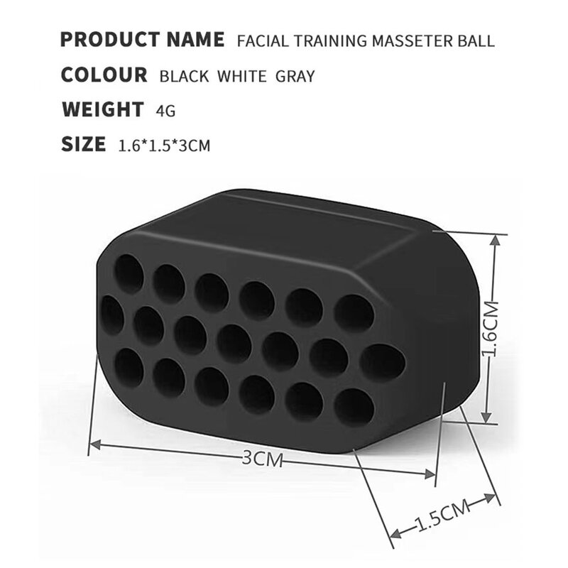 Jaw Exerciser for Men Women Silicone Jawline Exerciser Tablets Jaw Trainer per principianti intermedi Advanced Users Fitness Ball