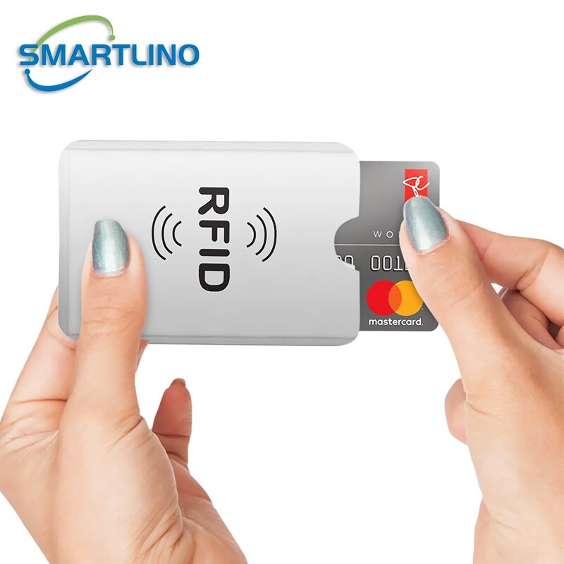 10Pcs Aluminium Anti RFID Card Holder NFC Blocking Reader Lock Id Bank Card Holder Case Protection Metal Credit Card Case