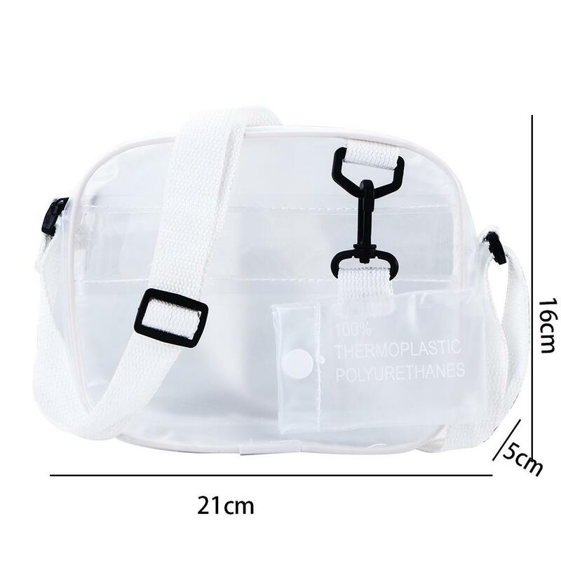 Monedero de PVC para mujer, bolsas pequeñas de gelatina para teléfono con tarjetero, bolsos transparentes, mochila de hombro, bolso cruzado de estilo coreano