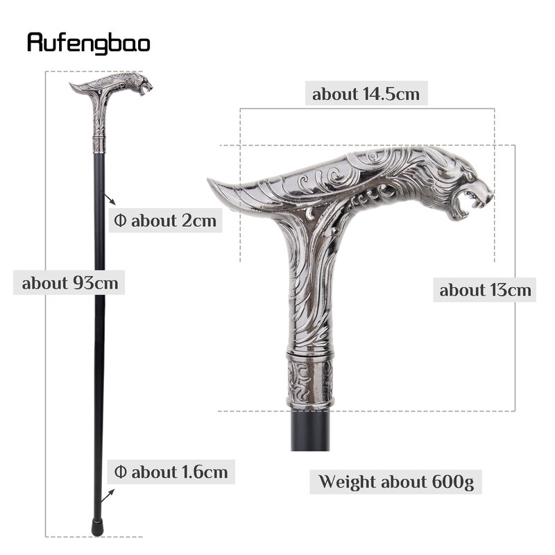 Kylin Leopard Single Joint Fashion Walking Stick Decorative Vampire Cospaly Party Walking Cane Halloween Crosier 93cm