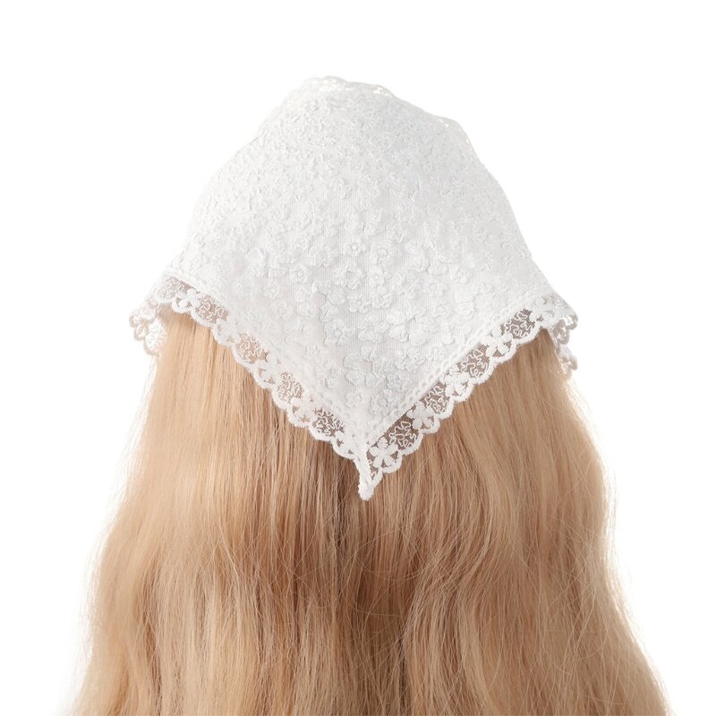 Y166 Ethnic Lace Scarf Bandana Girl Hairband Elegant Headwrap Headpiece Hair Decors