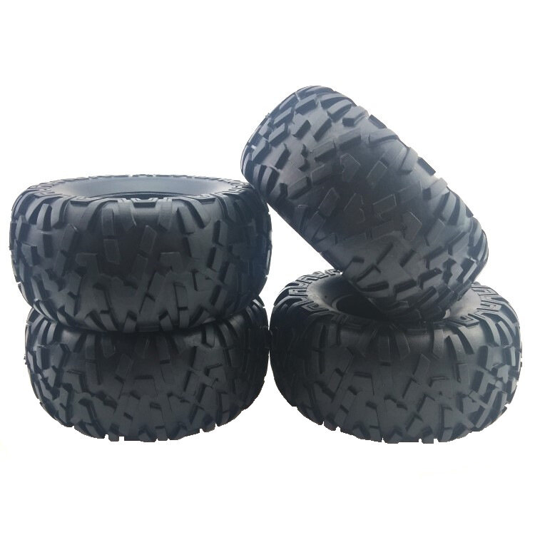 Neumático todoterreno de cuero resistente al desgaste para coche de juguete, simulación de escalada, 1 piezas, 1: 10, 2,2 pulgadas, con esponja
