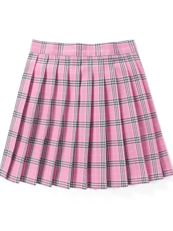 Minifalda plisada a cuadros de cintura alta para mujer, uniforme escolar japonés Harajuku JK, Falda corta para chica de línea a, Verano