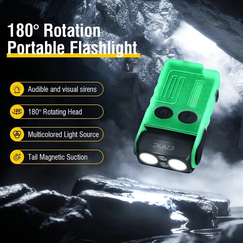 V20 EDC portachiavi torcia portatile 1000LM Mini torcia tipo-C luce di lavoro ricaricabile con Clip magnetica lanterna tascabile di emergenza
