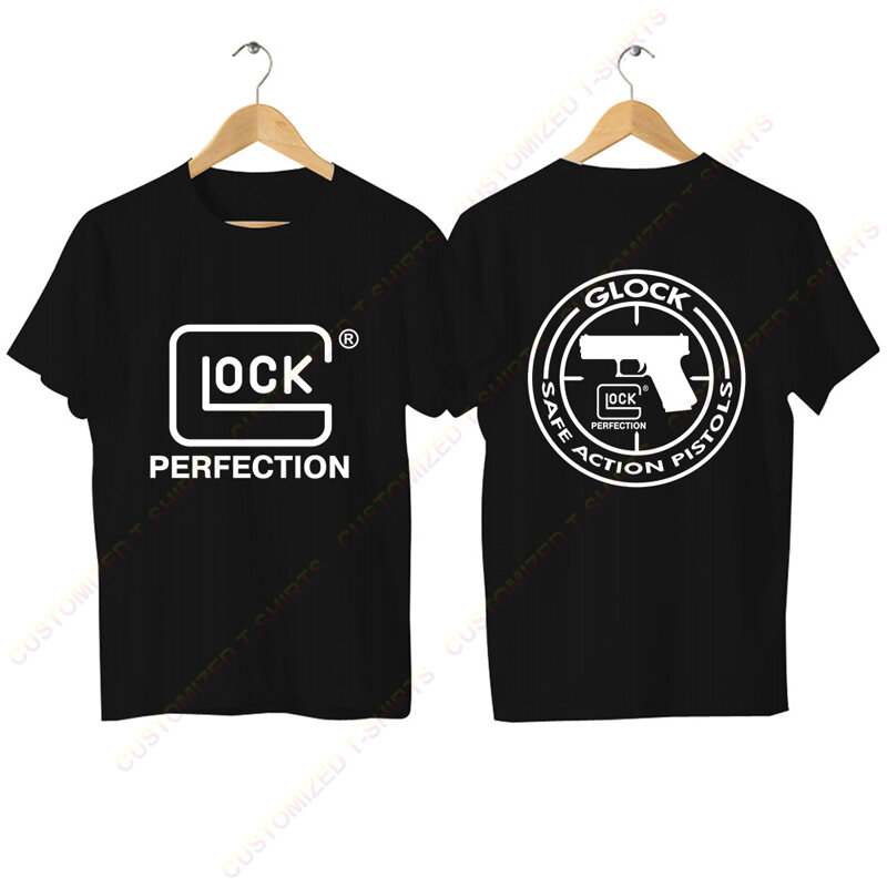 2024 męska koszulka Casual Glock pistolet Logo T-shirt graficzny ponadgabarytowe topy sportowe oddychająca wygodna odzież uliczna S-3XL fajna koszulka