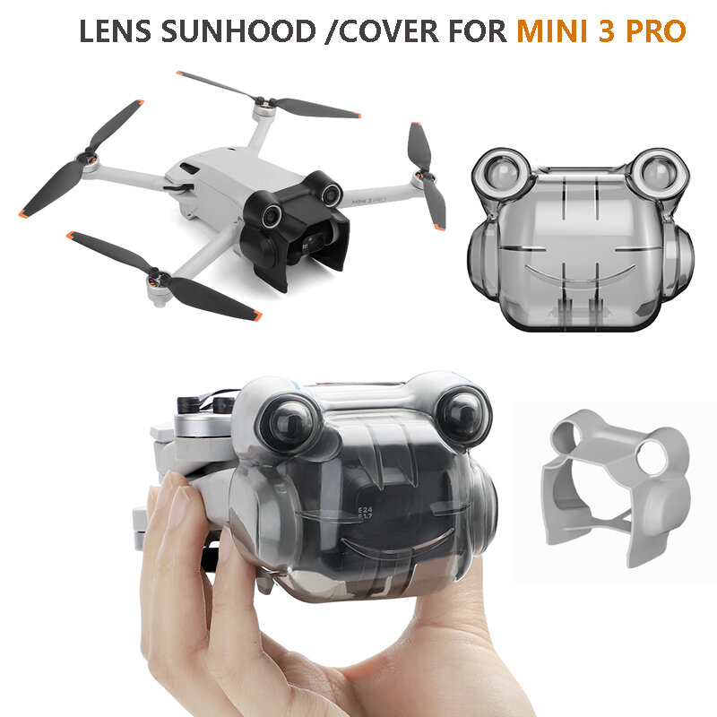 Penutup Lensa untuk DJI Mini 3 Pro, Penutup Lensa Tudung Naungan Matahari Pelindung Kamera Gimbal Anti-silau untuk Aksesori Drone Mini 3
