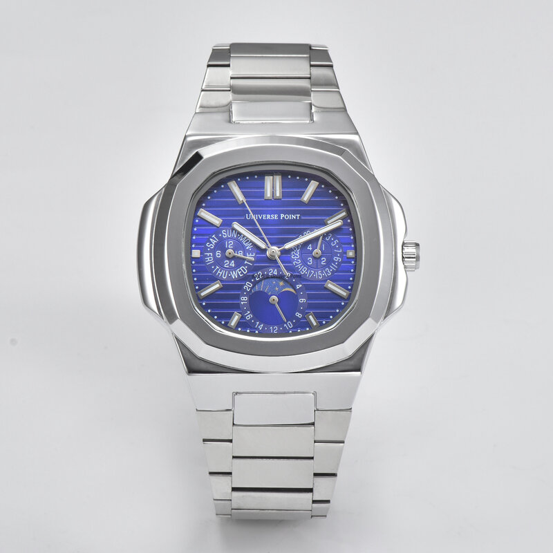 2024 Universe Point New men's Fashion Business Luxury Steel Band Quartz multifunzione cronografo orologio regalo da uomo Reloj Hombre