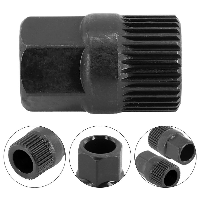 1pcs New Useful Pulley Removal Tool Teeth Spline For V-belt Pulley Tool Kit 33 Tooth Accessories Alternator Removal Tool