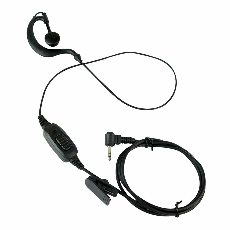 1 Pin 2 5mm Walkie Talkie słuchawki pojedyncze ucho dwukierunkowe słuchawki Radio ergonomiczne klapy klip słuchawka z mikrofonem