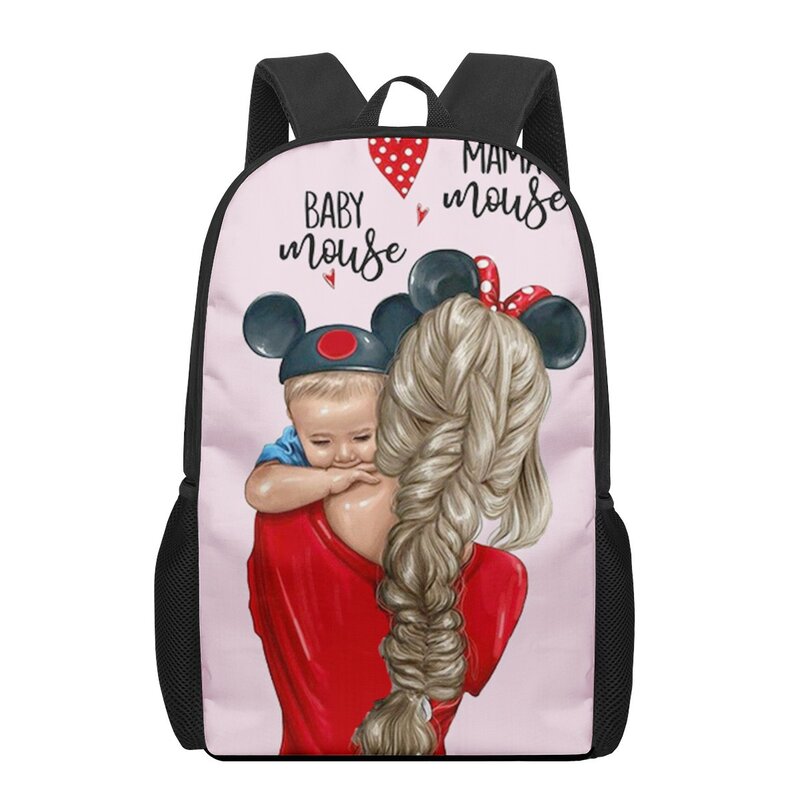 Tas punggung sekolah motif 3D untuk anak perempuan, tas ransel kapasitas besar, tas bahu kasual anak-anak, tas punggung untuk anak perempuan dan laki-laki, motif 3D