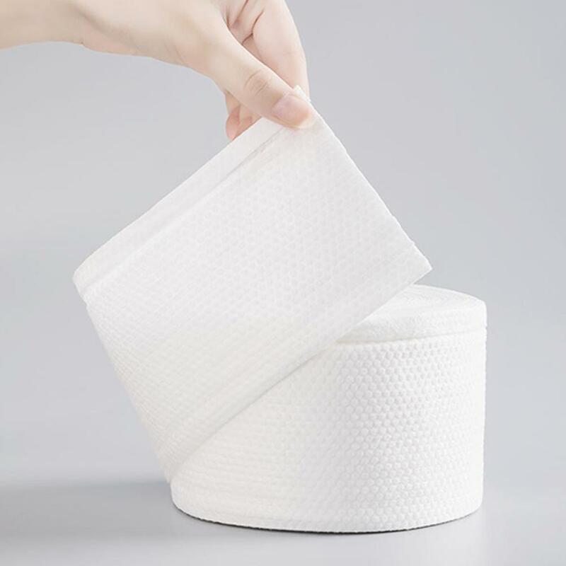 1 rotolo di cotone usa e getta asciugamani per il viso Baby Facecloth Skincare bagno asciutto tessuto lavabile fare tovagliolo per il viso salviette asciugamano O5F4