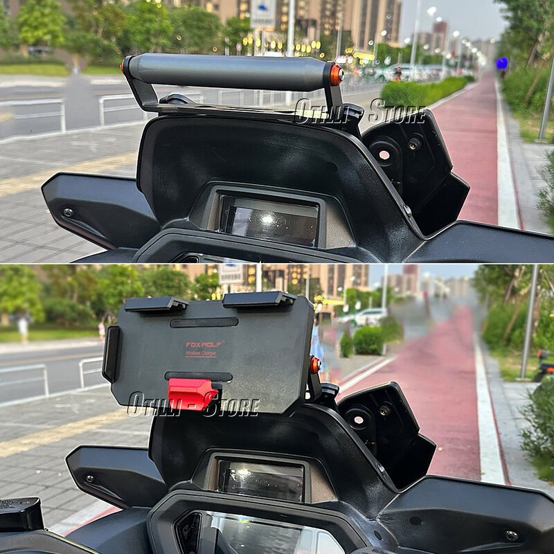 Motorrad kabelloses aufladen handy gps navigation handy halter für yamaha X-MAX300 xmax300 x-max 300 xmax 300 2023