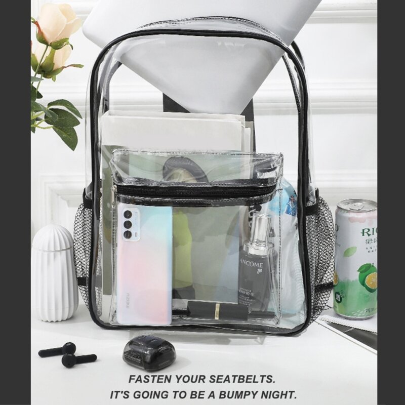 Прозрачная сумка для стадиона, рюкзак, повседневный рюкзак, школьная сумка для колледжа, сумка для книг для подростков