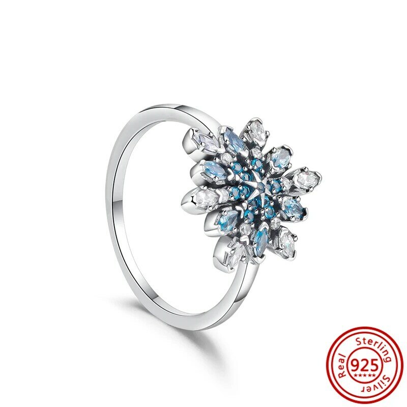 New 925 Sterling Silver Pantaro Ring Love Mom Bowknot Snowflake Heart Shiny Zircon Luxury Fine Ring Original Jewelry Anniversary