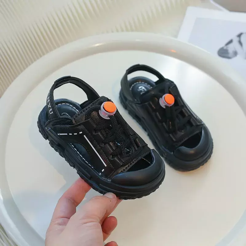 2024 letnie nowe dziecięce sandały dla dziewczynek i chłopców moda sportowa miękka podeszwa antypoślizgowa buty na plażę na zewnątrz