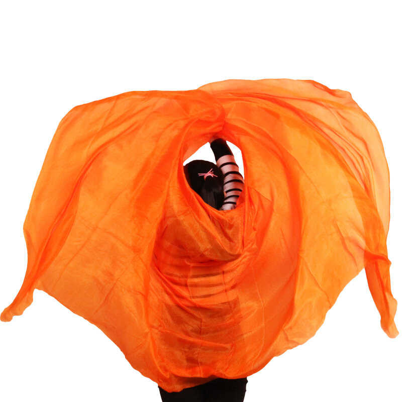 100% vera seta cinese velo scialle donna sciarpa Costume accessorio personalizzato velo di seta tinto a mano accessorio velo di danza del ventre