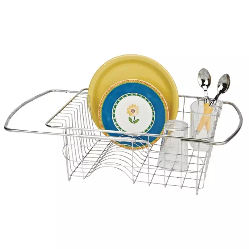 Better Houseware 1423 Stainless Steel Adjustable Over-the-Sink Dish Drainer