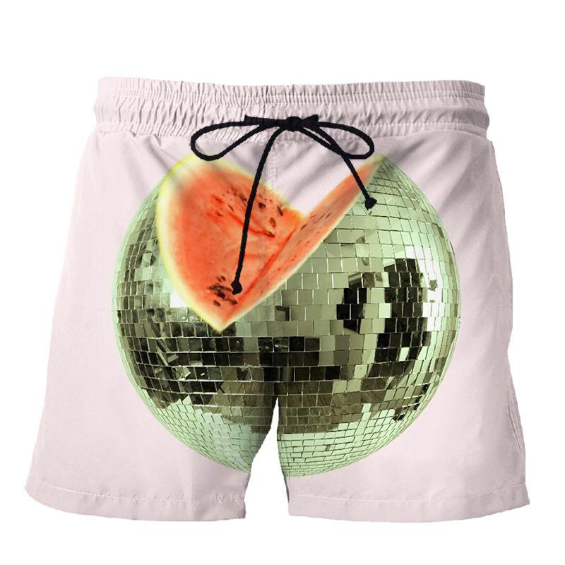 Fashion Watermelon Beach Shorts Men Cool Hawaiian Vacation Swim Trunks 3D Printing Fruit Short Pants Summer Surf Board Shorts