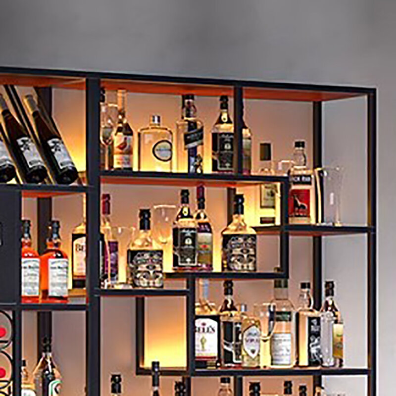 Industrial Modern Bar Cabinet Traditional Cellar Restaurant Unique Wine Cabinets Club Metal Botellero Vino Liquor Furnitures