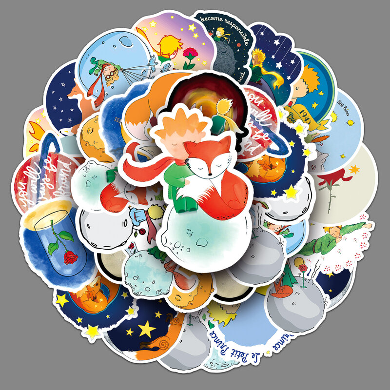 50Pcs Cartoon Little Prince Series Graffiti Stickers adatto per caschi per Laptop decorazione Desktop adesivi fai da te giocattoli all'ingrosso