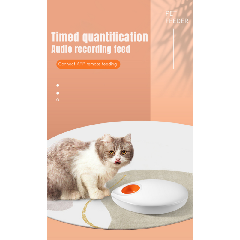 5 Meals Automatic Locking Intelligent Rotation Tray Dry and Wet Food Remote APP Control Pet Snack Feeder Machine for Cats Dogs