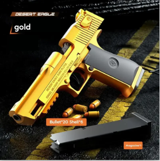 Pistola de juguete automática Colt 1911, pistola de aire de bala suave, Arma de tiro CS, juguete para niño, disparo continuo, color negro, regalo
