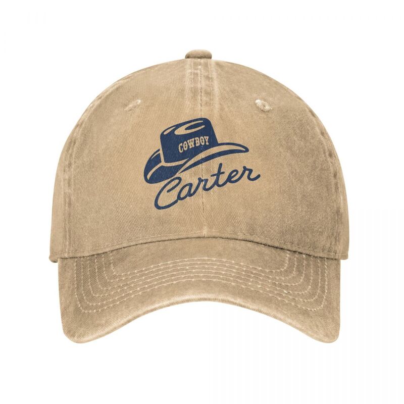 Vintage beyance Retro koboi Carter topi bisbol uniseks tertekan Denim topi matahari luar ruangan berlari Golf topi lembut tidak terstruktur