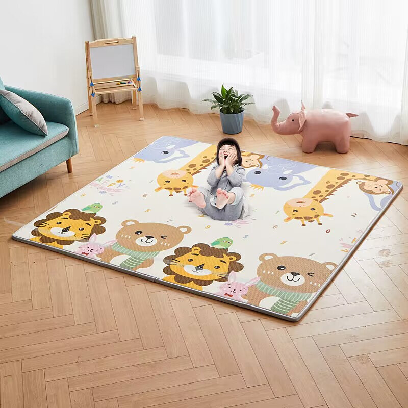 2024 Large Size Play Mat for Children's Safety Mat 1cm EPE Environmentally Friendly Thick Baby Crawling Play Mats Folding Carpet