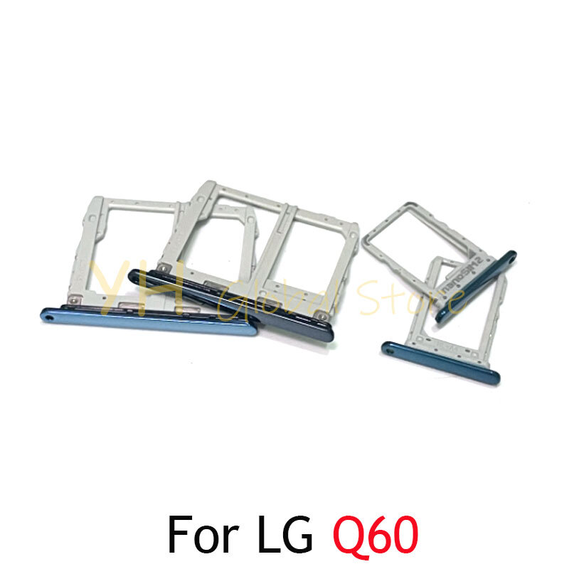 Voor Lg Q60 Sim Kaart Lade Sleuf Houder Adapter Socket Reparatie Onderdelen