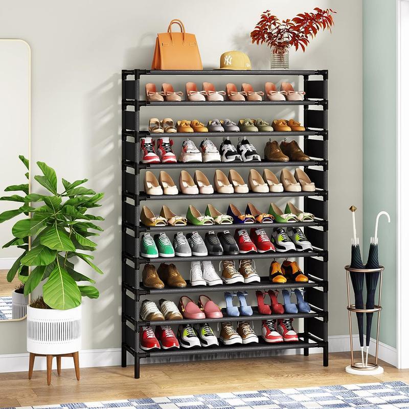 Tribesigns-Zapatero de 10 niveles, estante de gran capacidad para 50 pares, ahorro de espacio, almacenamiento de zapatos