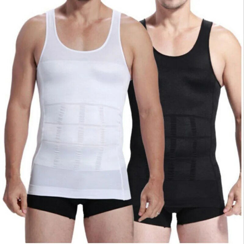 Men Shirt Slimming Body Shaper Vest Workout Tank Tops Abs Abdomen Undershirts Tank Top Shapewear Thermal Compression Shirt