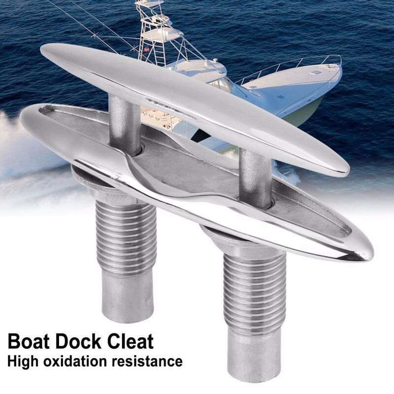 6 Inch Boat Ship Mooring Dock Neat Cleat Double-Deck Push-Pull Cable Bolt Stainless Steel Universal For Kayak Boat And Dock